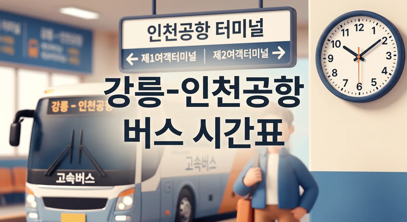 강릉-인천공항 버스 시간표 총정리 (2026): 첫차&middot;막차, 요금, 예매 방법