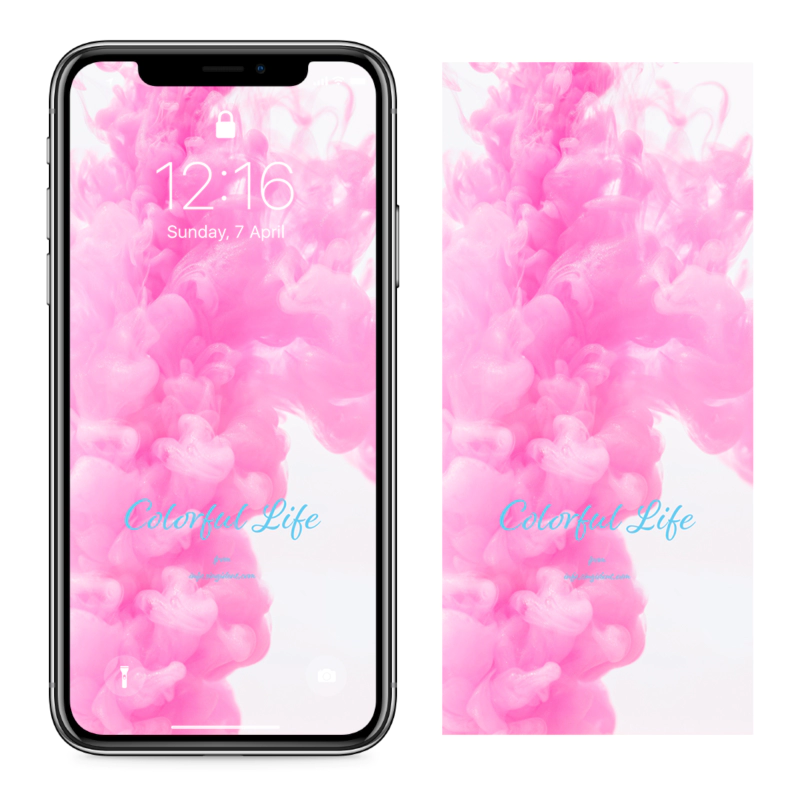 08 분홍색 잉크 C - Colorful Life 아이폰핑크배경화면
