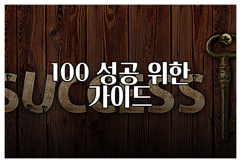 100 성공 위한 가이드