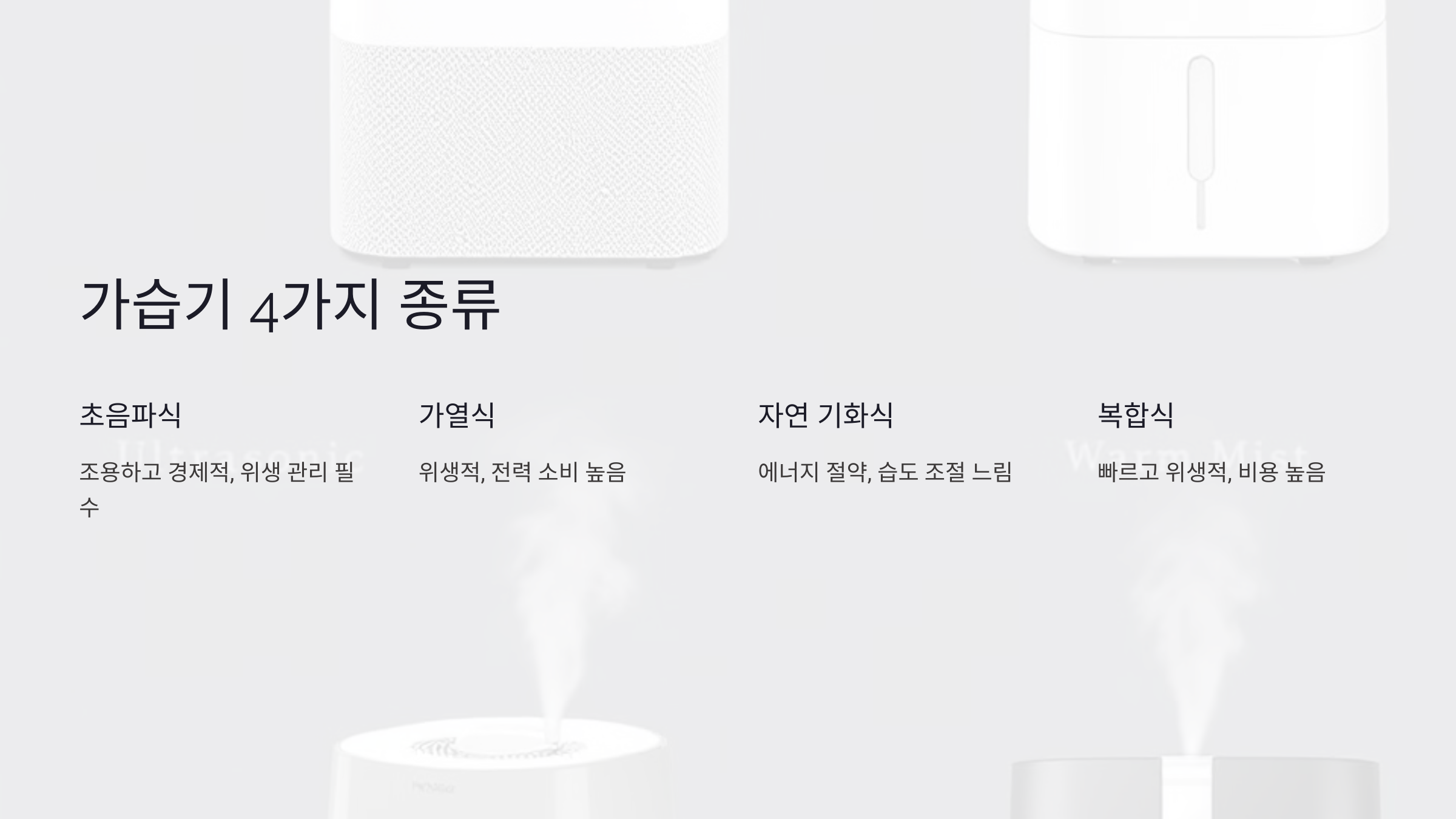 가습기의 4가지 종류와 장단점