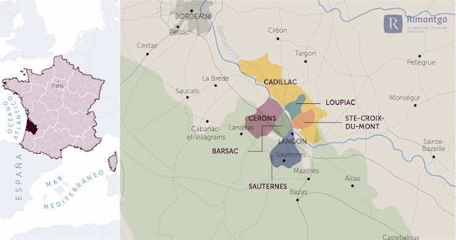 소테른과 바르삭의 위치