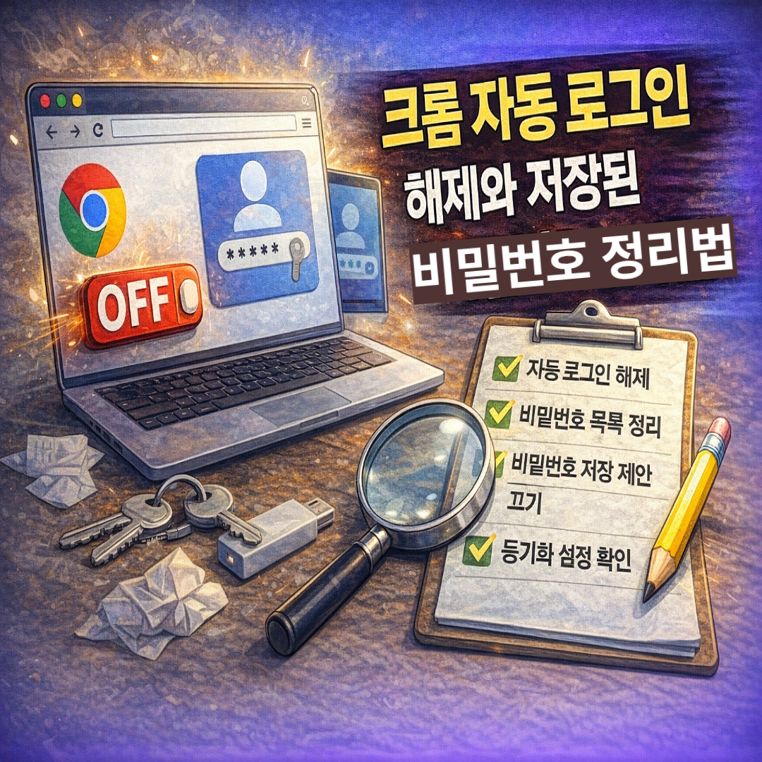 크롬 자동 로그인 비밀번호 정리법