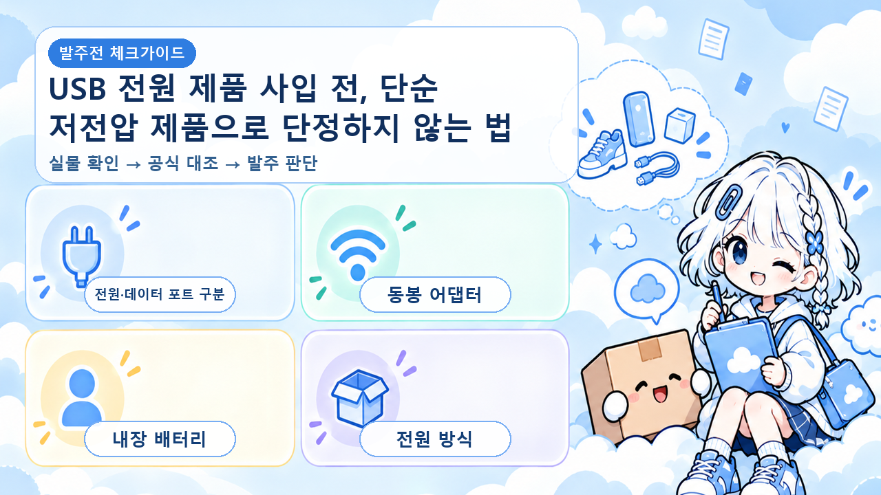 USB 전원 제품 사입 전, 단순 저전압 제품으로 단정하지 않는 법 대표 이미지