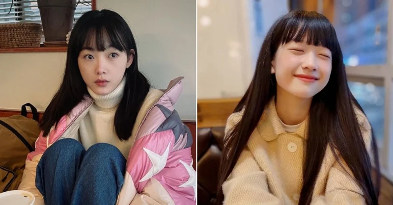 서로 닮은 이유미와 여동생 이연진이 앉아 있는 모습