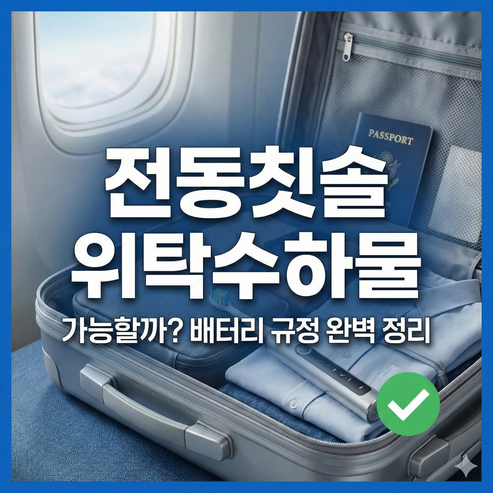 전동칫솔 위탁수하물 가능할까? 리튬 배터리 규정 완벽 정리