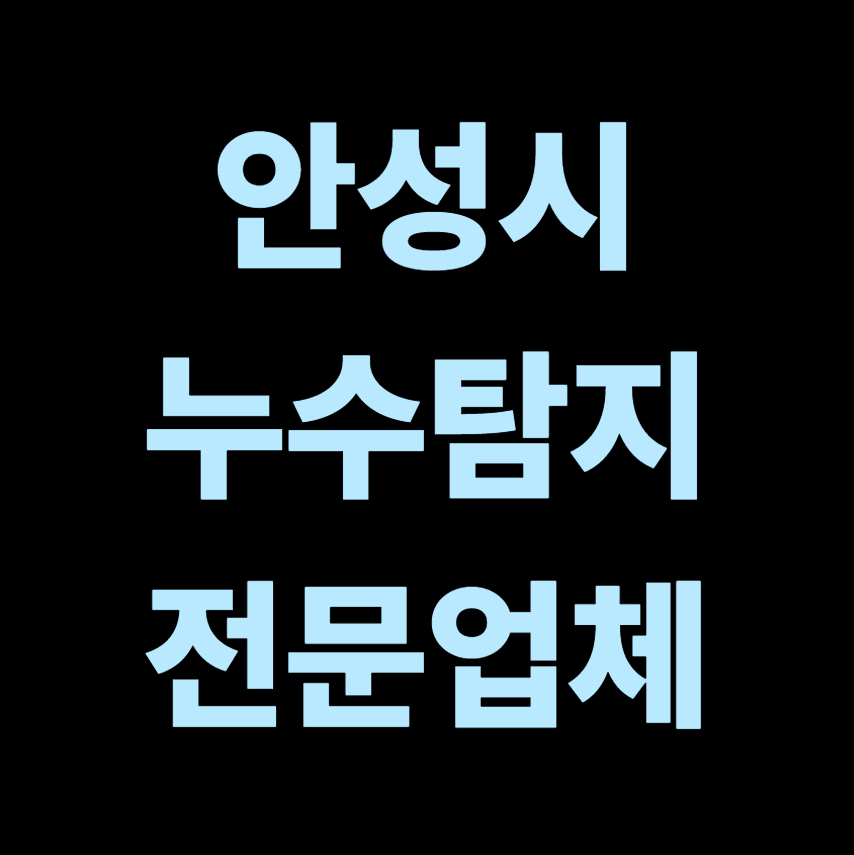 안성시 누수탐지 전문업체