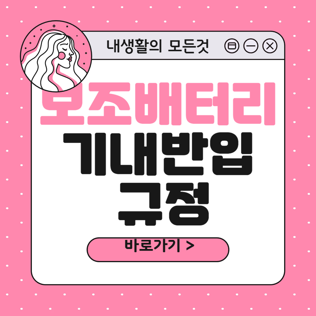 2025 항공기 비행기 기내 보조배터리 반입 규정