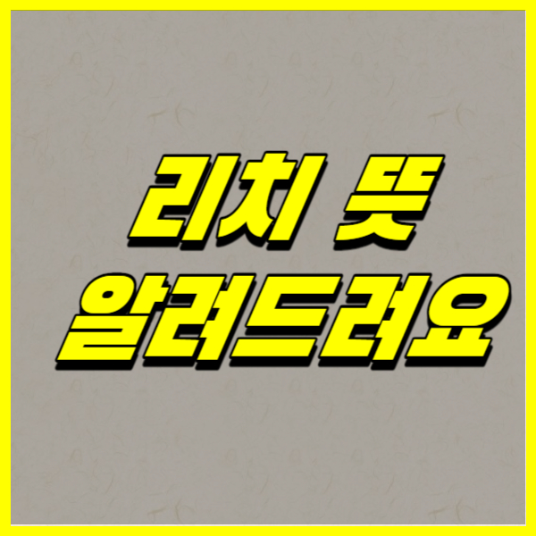 리치뜻