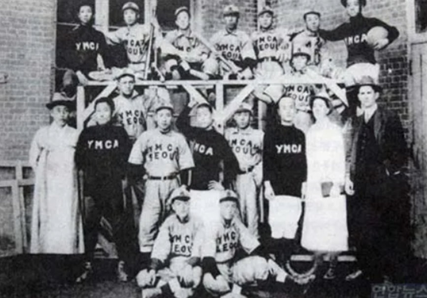한국 초창기 야구의 YMCA 야구단 관련 이미지