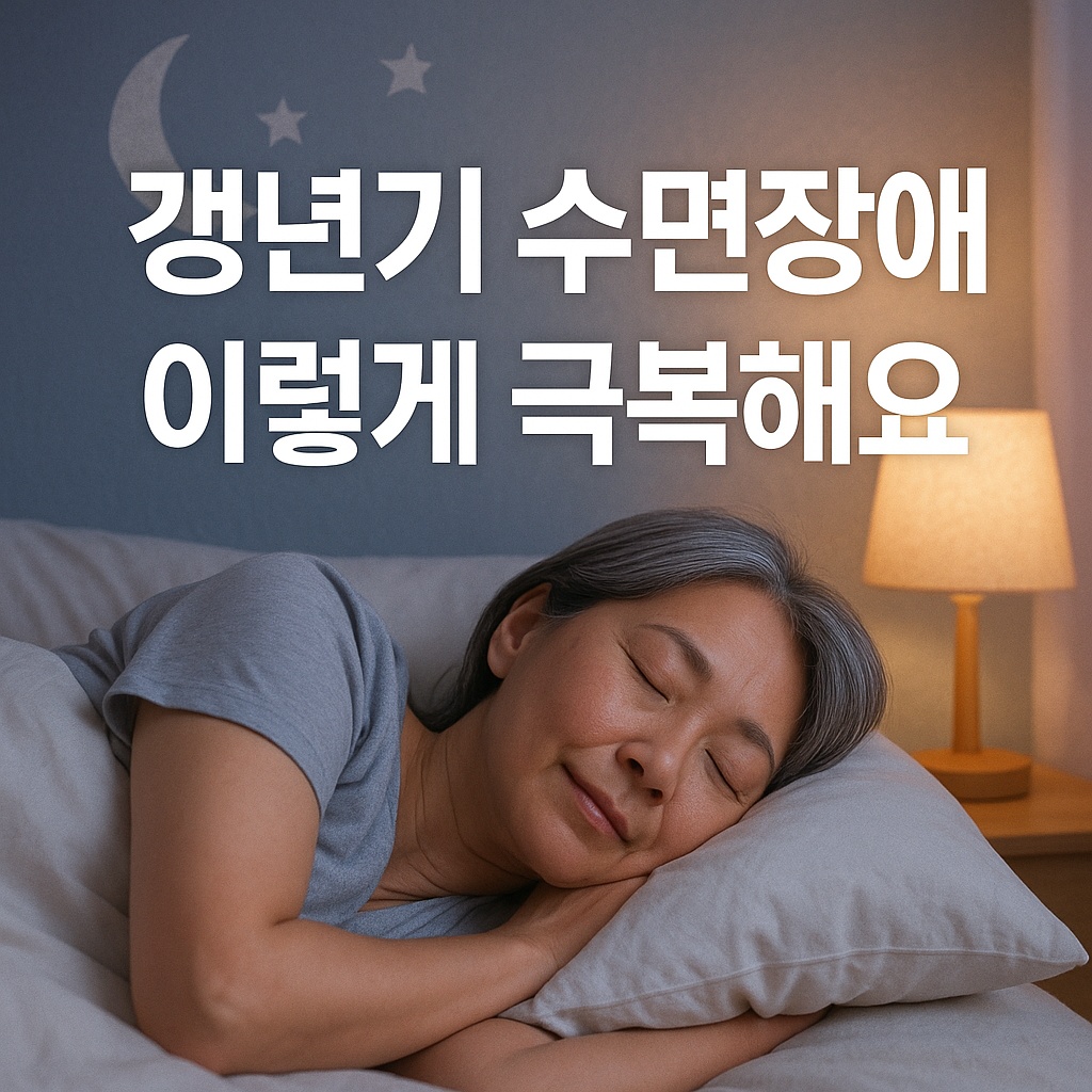 갱년기 수면장애, 이렇게 극복해요!