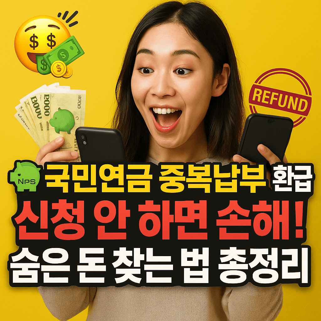 💸국민연금 중복납부 환급 신청 안 하면 손해! 숨은 돈 찾는 법 총정리