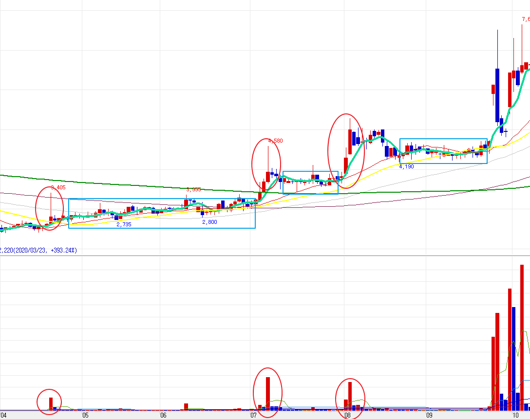 새로닉스 일봉차트