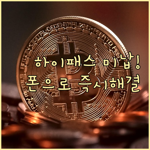 하이패스 미납 통행료 발생 원인과 스..