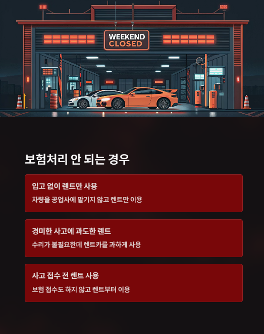 보험처리 안 되는 경우