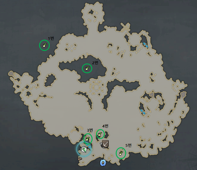 로스트아크 '푸른 바람의 섬'의 모코코 씨앗 위치