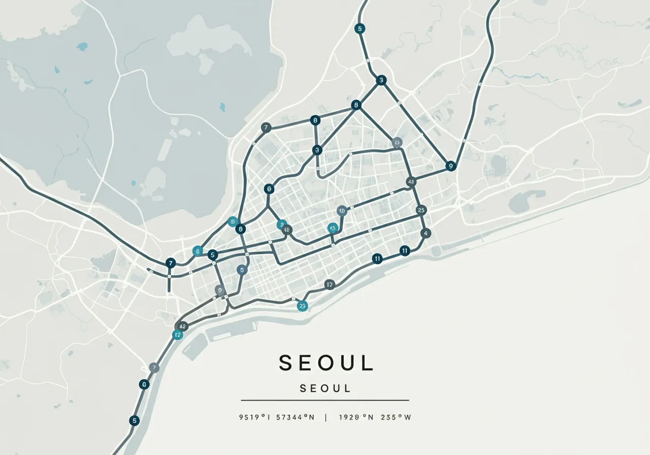 노선 번호 및 색상