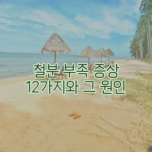 철분 부족 증상 12가지와 그 원인, 정말 중요합니다!