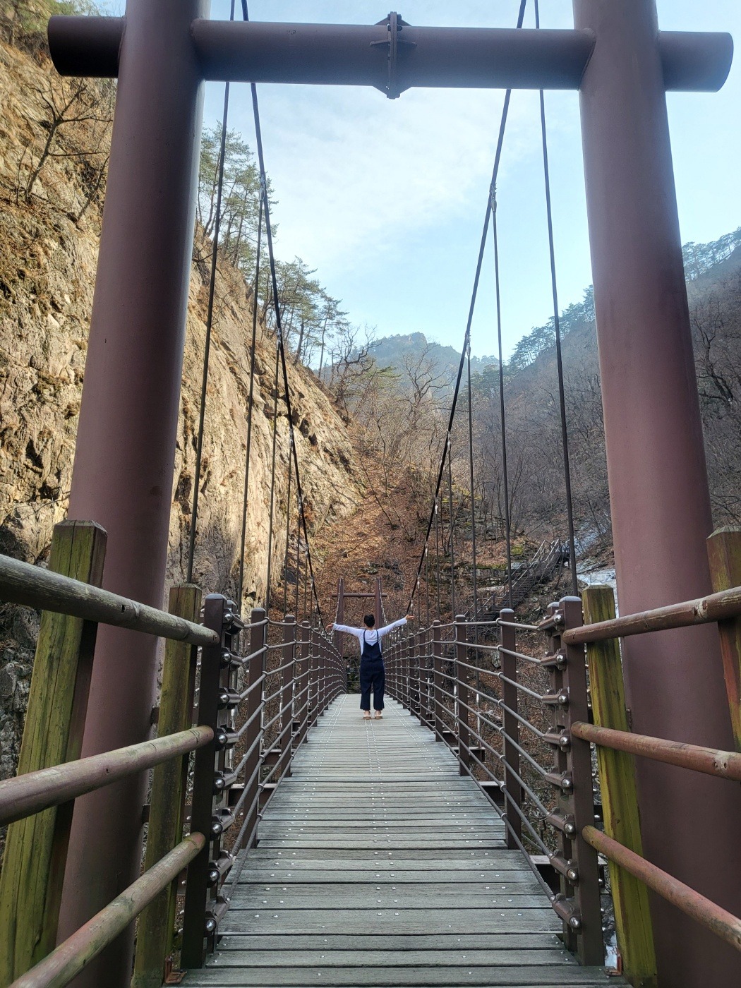 설악산 케이블카 대기 결국 포기! 비룡폭포 대신 선택한 용담폭포와 출렁다리 아이와 함께한 겨울 산행(토요일)