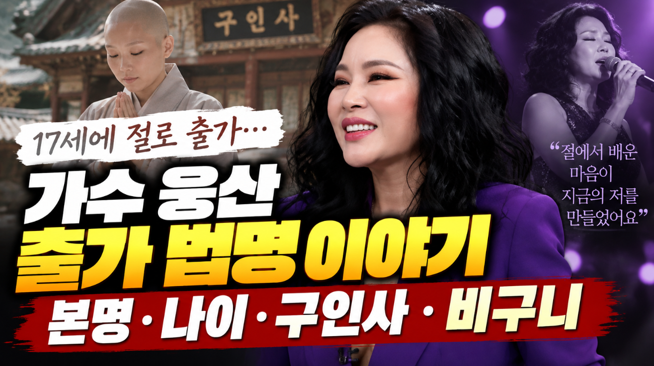웅산 출가 법명|본명·나이·구인사·비구니