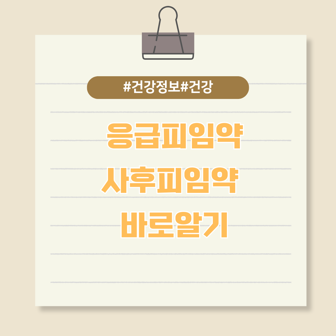 응급피임약(사후피임약) 바로알기