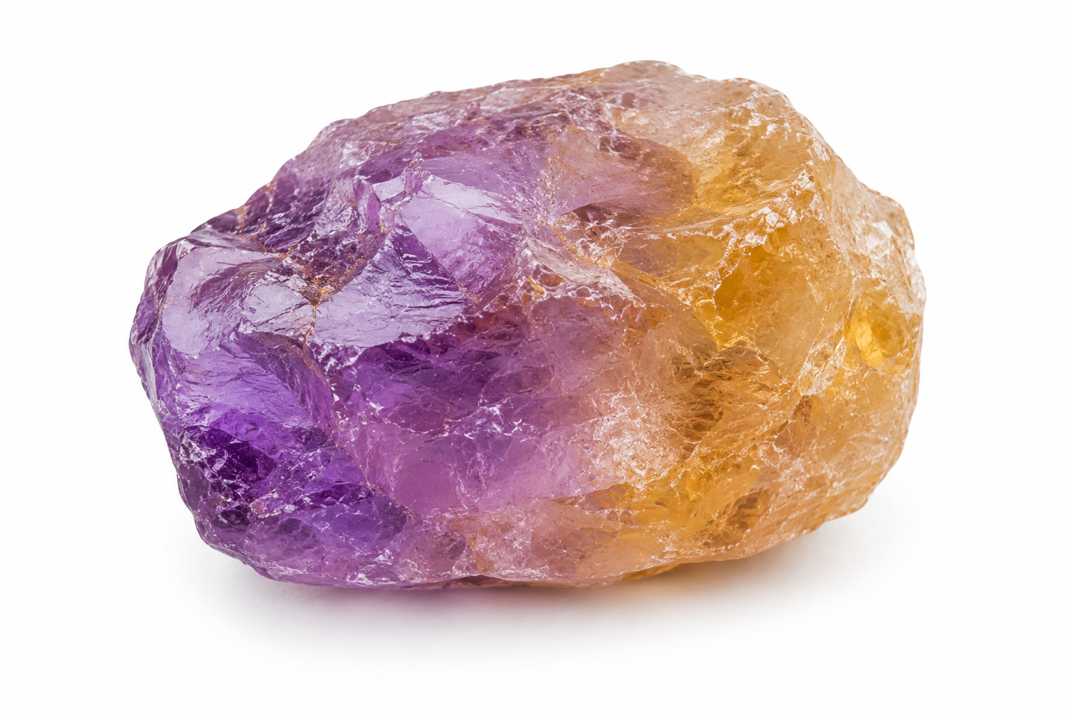 두 개의 색을 품은 석양빛의 하늘과 같은 아메트린(Ametrine) 이야기