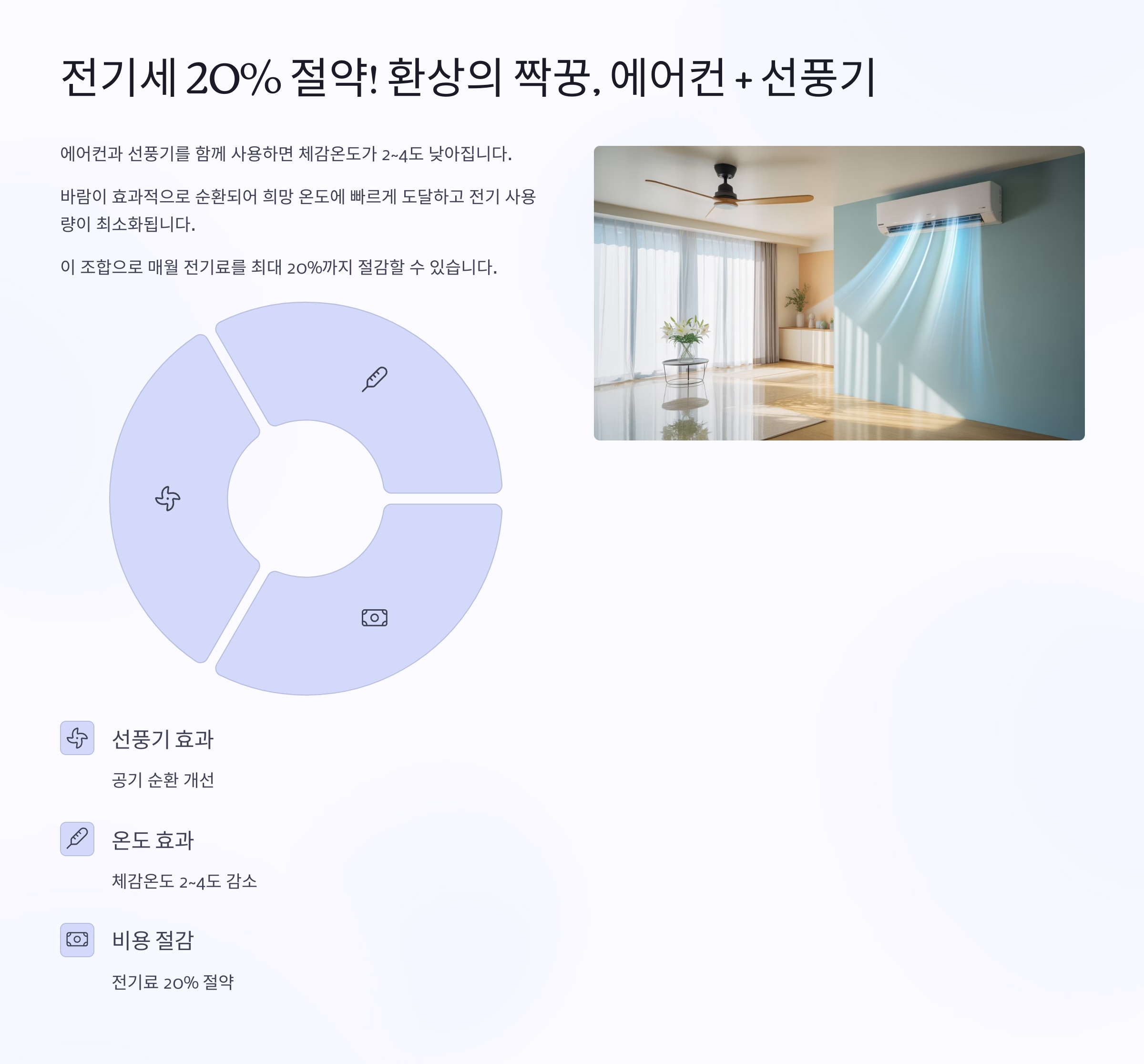 전기세 20% 절약! 환상의 짝꿍, 에어컨 + OOO 🌬