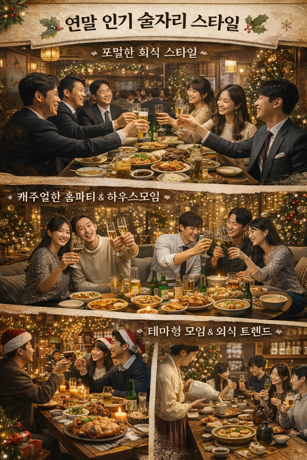 연말연시 인기 술자리 스타일 이미지