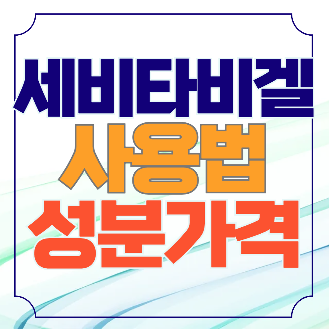 세비타비겔 가격 성분 사용법