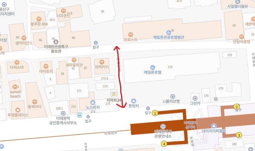 이태원 참사 현장 위치 사진2