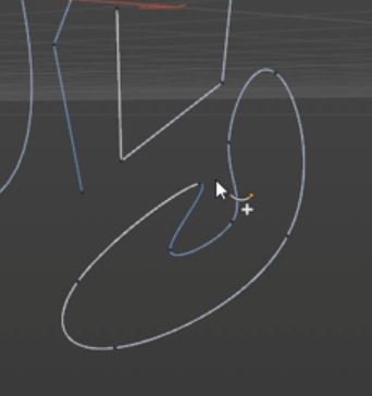 클릭 드래그로 곡선을 만들어 주는 기능