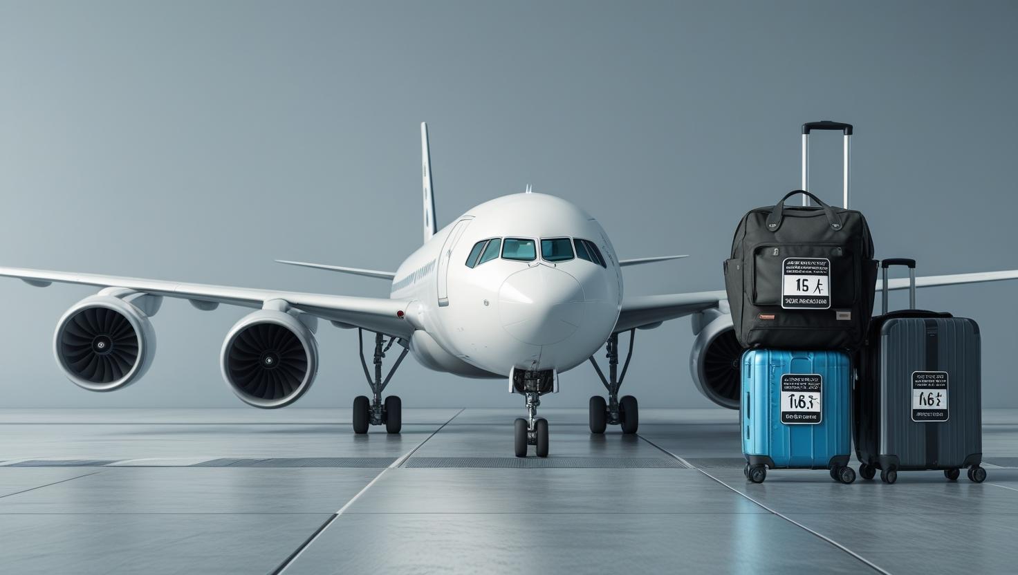 공항 수하물 규정을 한눈에 정리한 대표 이미지. 비행기와 캐리어 아이콘으로 핵심 내용을 직관적으로 강조.