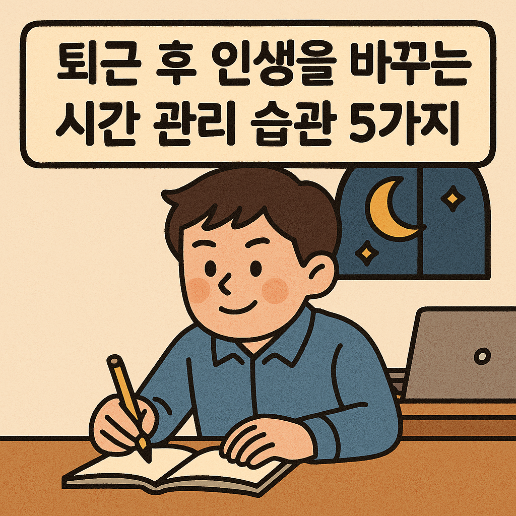퇴근 후 인생을 바꾸는 시간 관리 습관 5가지