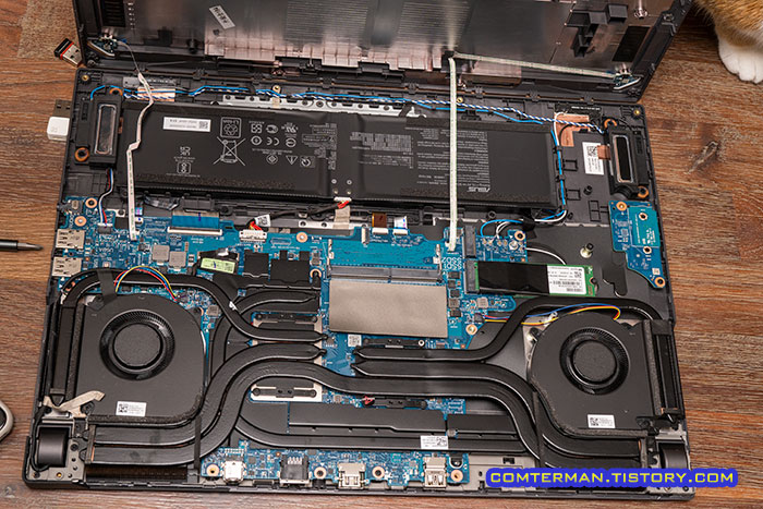 ROG Strix G17 G713QM 메인보드 냉각팬