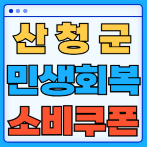 경상남도 산청군 민생회복 소비쿠폰 지원금 농어촌 인구감소지역 혜택 신청방법 신청기간 사용처