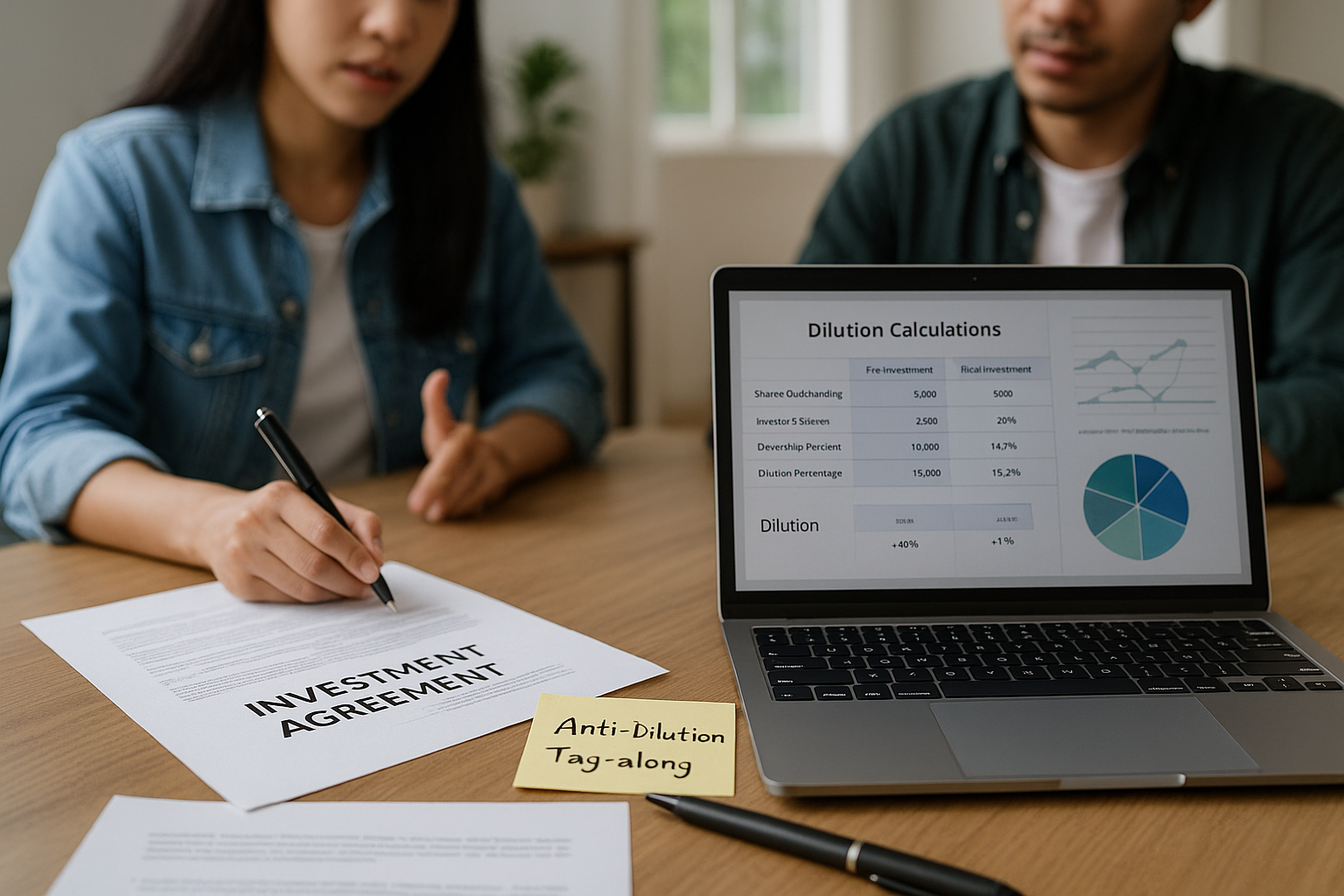 지분과 투작계약서 검토