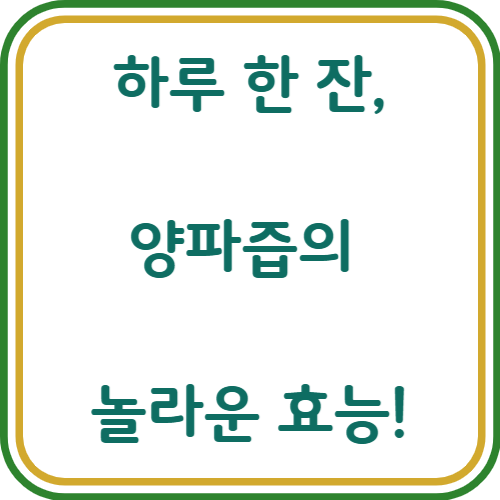 양파즙 효능