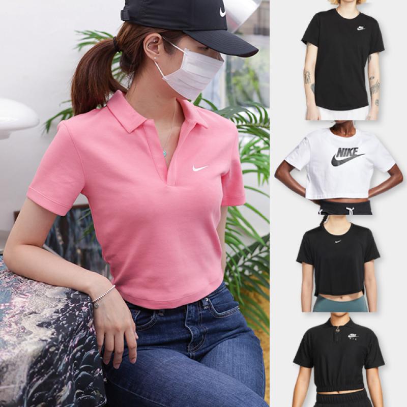 나이키 아디다스 크롭티 여성 반팔 카라티 여자 여름 티셔츠 슬림핏 루즈