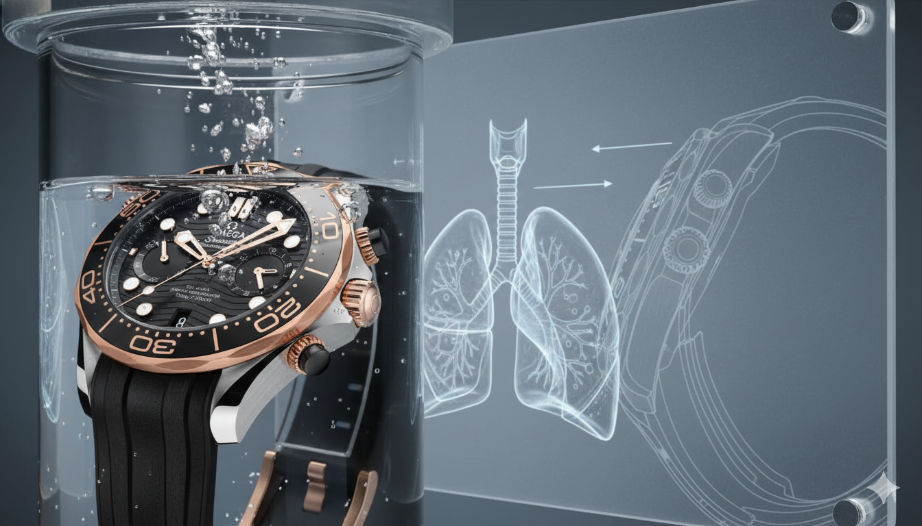 오메가 씨마스터 300M 헬륨 배출 밸브: 잠수 시 시계 파손을 막는 원리
