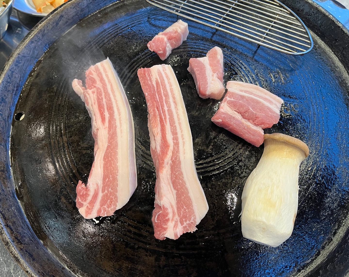 오겹살 굽기
