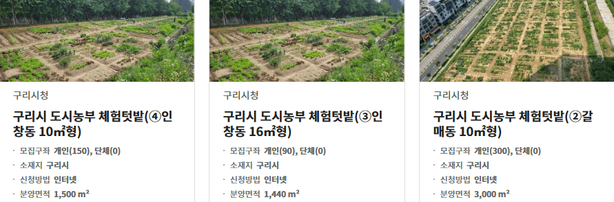 구리시 텃밭 신청