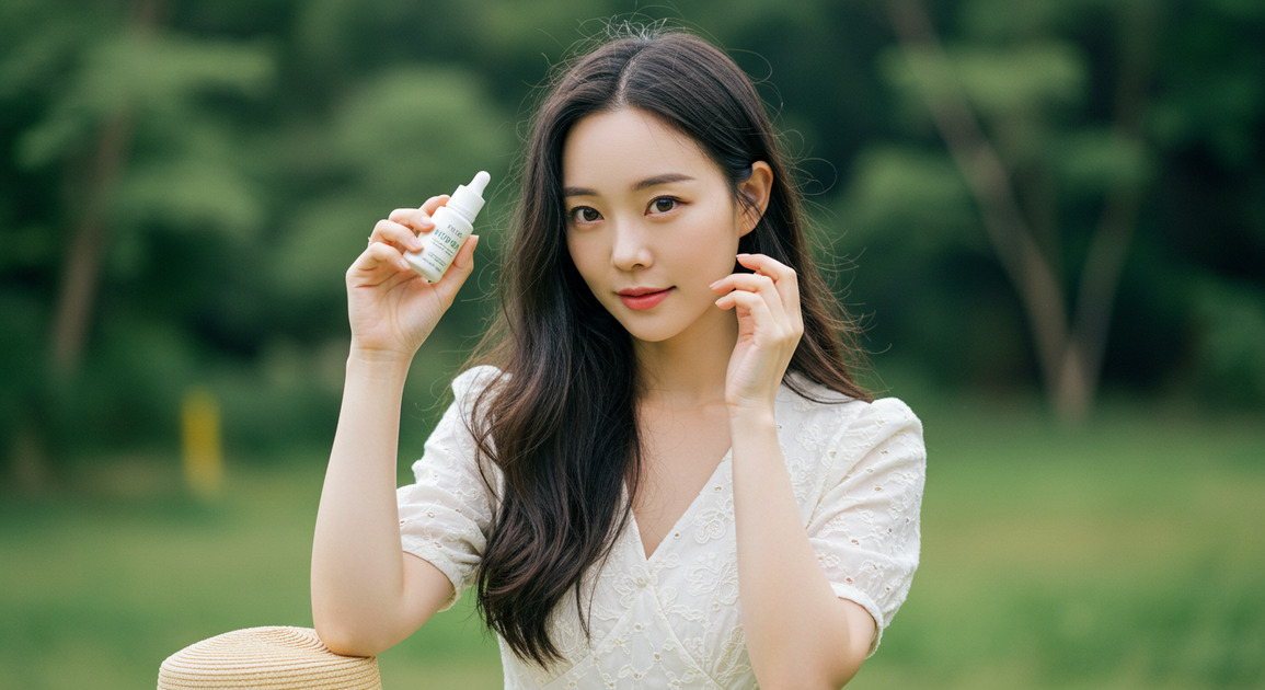 ์ฌ๋ฆ์ฒ ํ๋ชจ ๊ด๋ฆฌํ๋ ์ฌ์ฑ ์ด๋ฏธ์ง