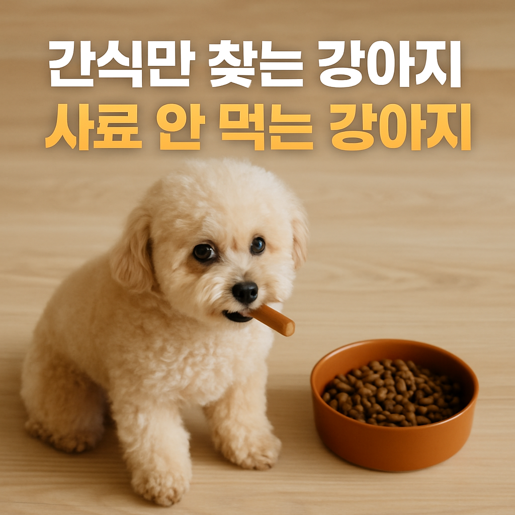간식만 먹는 강아지