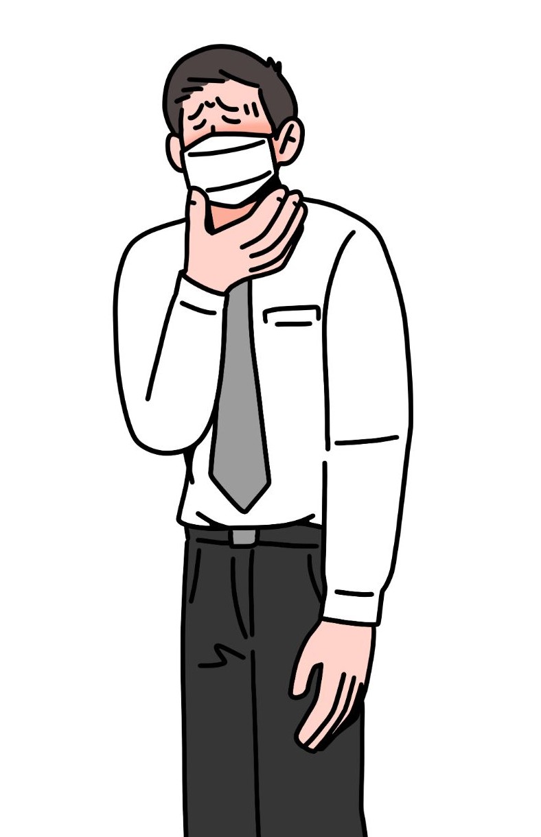 감기 걸린 남자 이미지