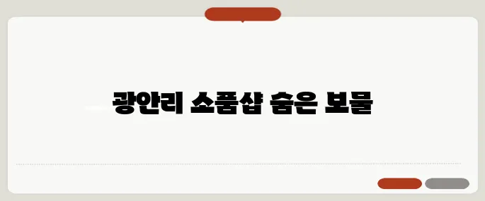 부산 광안리에서 가볼만한 소품샵 추천! 여가를 즐겨보세요