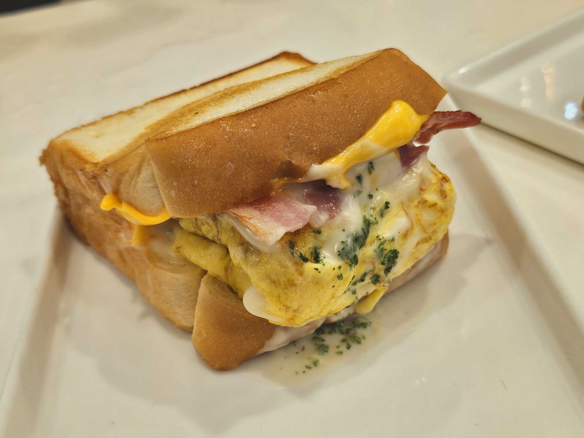 에그드랍 - 베이컨 더블 치즈 샌드위치