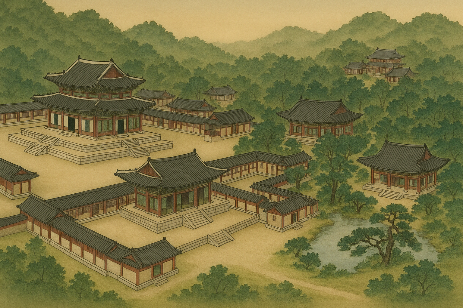 조선 시대 궁궐 구조 관련 이미지
