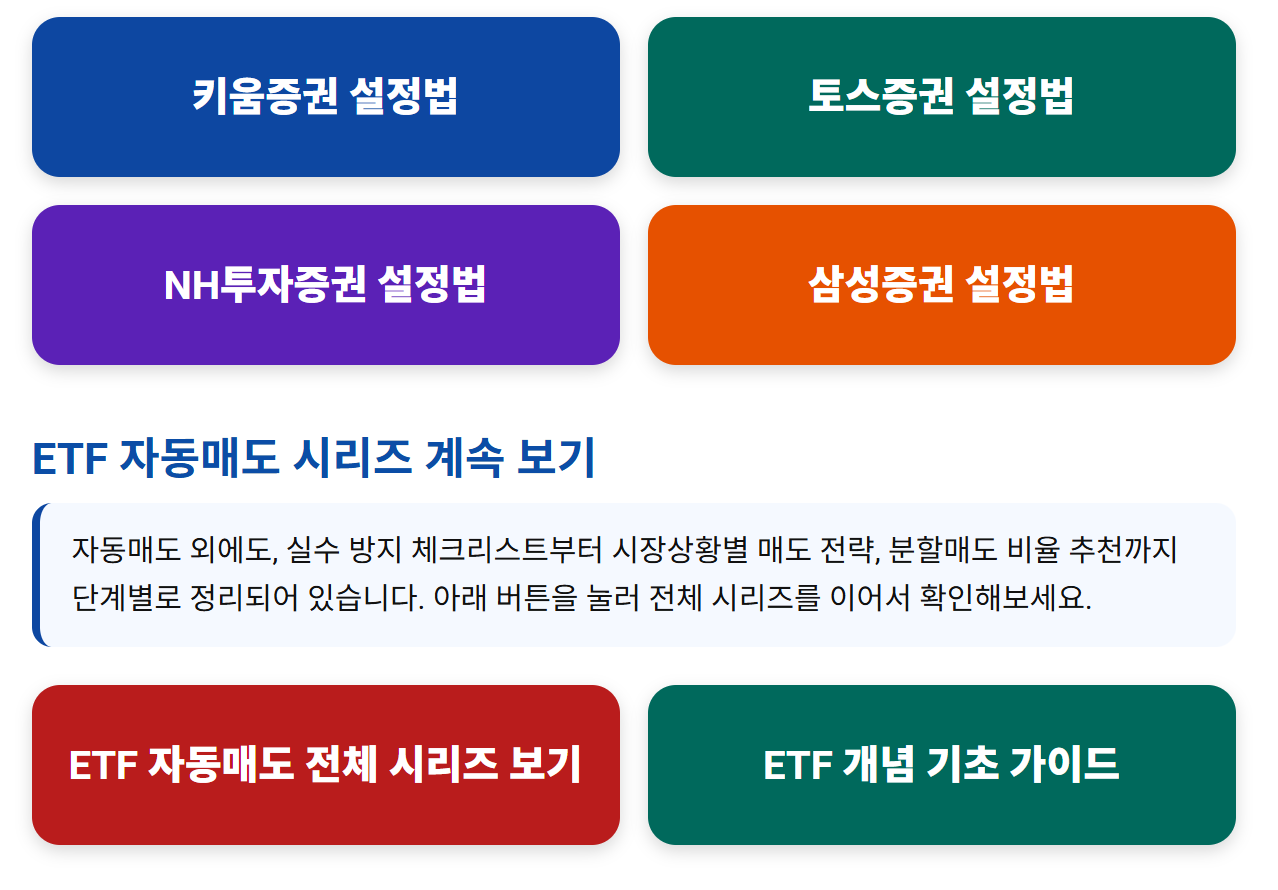 NH투자증권 자동매도 설정법｜나무&middot;QV 앱 비교 가이드