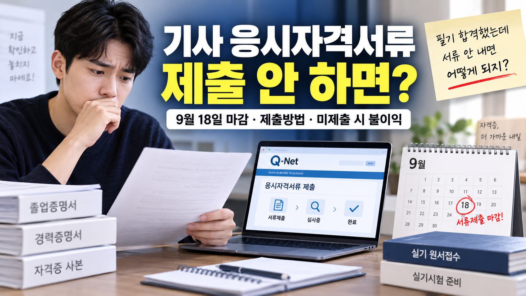 기사 응시자격서류 제출 안 하면?