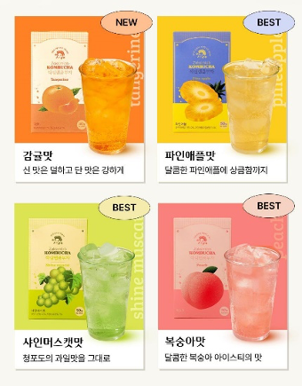 작심랩 콤부차 종류 및 성분