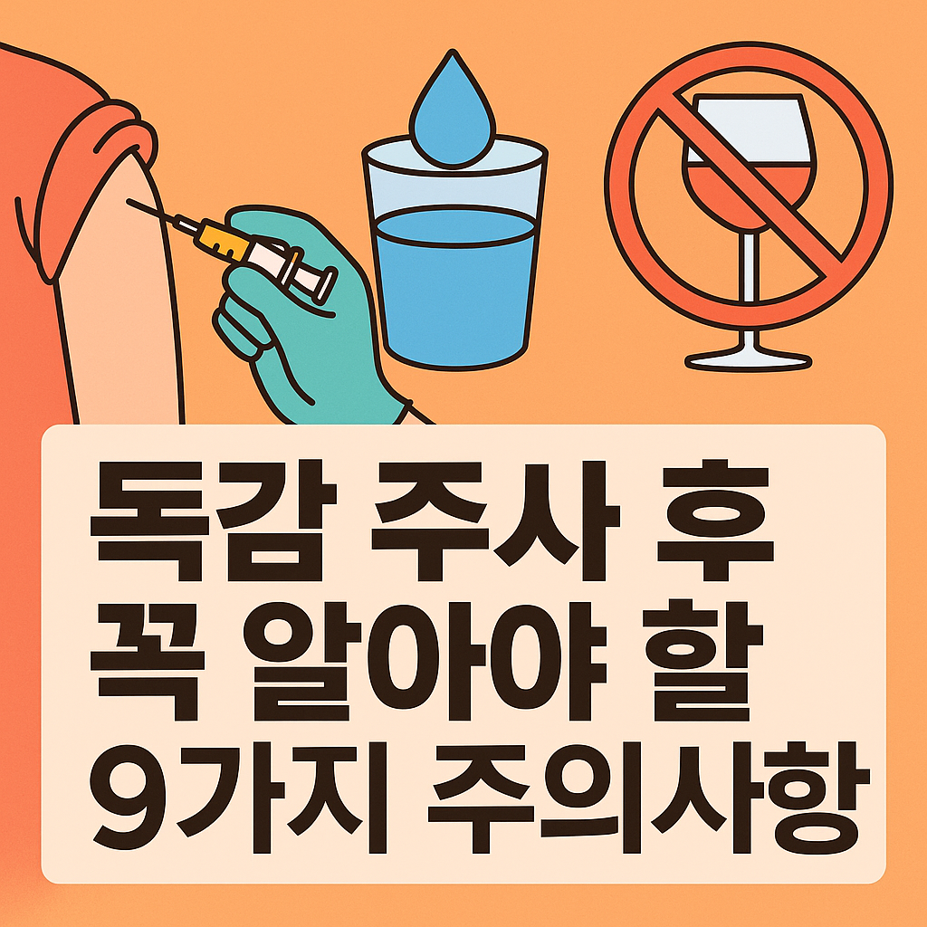 독감예방접종 후 주의사항 총정리